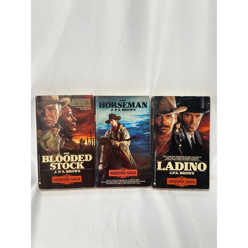 J.P.S. Brown The Arizona Saga Books 1-3 Western Paperback Lot Complete 3